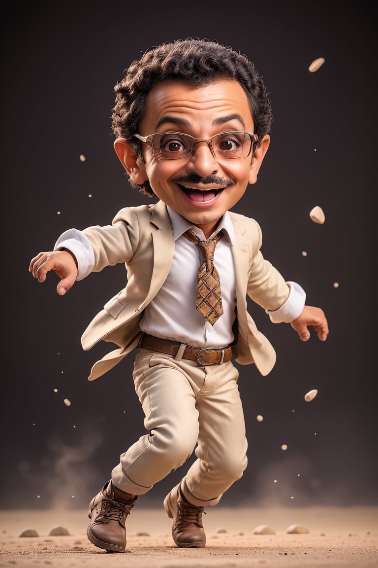 comedy actor, Arabic Egyptian male actor, 60 years old, happy, smiling, big eyes, color burst background, pyramids ,chibi,action shot,<lora:659095807385103906:1.0>