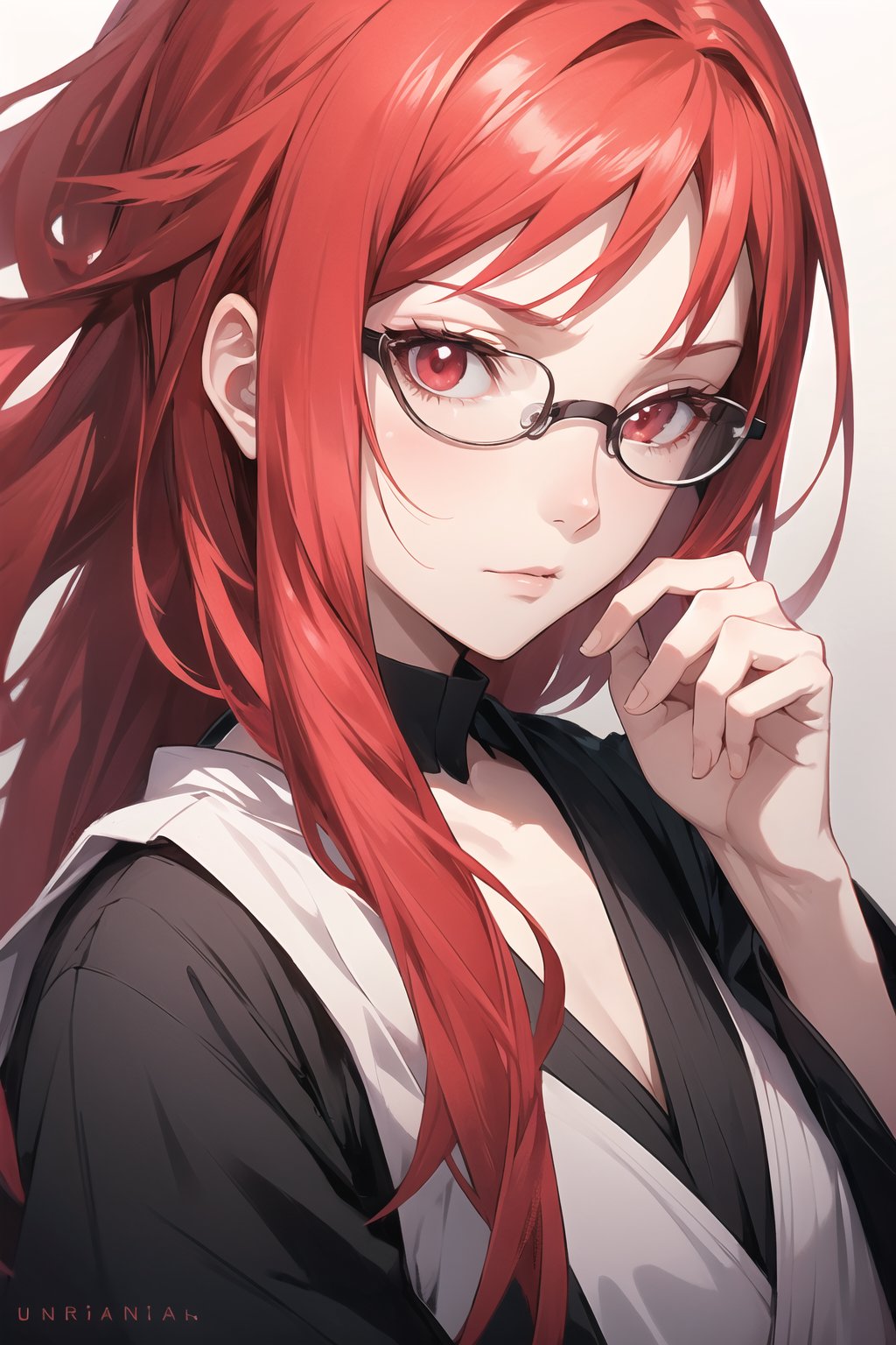 (Masterpiece, highly detailed, best quality), 1girl, solo, karin uzumaki, red hairs, red eyes, glasses<lora:EMS-179-EMS:0.400000>, <lora:EMS-10592-EMS:0.500000>, <lora:EMS-19463-EMS:0.800000>