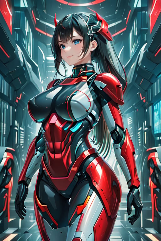 Masterpiece, High quality, 64K, Unity 64K Wallpaper, HDR, Best Quality, RAW, Super Fine Photography, Super High Resolution, Super Detailed, 
Beautiful and Aesthetic, Stunningly beautiful, Perfect proportions, 
1girl, Solo, White skin, Detailed skin, Realistic skin details, (Mecha:1.5)
Futuristic Mecha, Arms Mecha, Dynamic pose, Battle stance, Swaying hair, by FuturEvoLab, 
Dark City Night, Cyberpunk City, Cyberpunk architecture, Future architecture, Fine architecture, Accurate architectural structure, Detailed complex busy background, Gorgeous, Cherry blossoms,
Sharp focus, Perfect facial features, Pure and pretty, Perfect eyes, Lively eyes, Elegant face, Delicate face, Exquisite face, Pink Mecha, ,Red mecha,Cyberpunk,Colorful Binary Code Energy