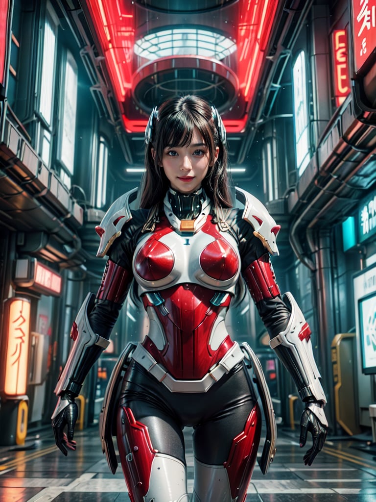 Masterpiece, High quality, 64K, Unity 64K Wallpaper, HDR, Best Quality, RAW, Super Fine Photography, Super High Resolution, Super Detailed, Beautiful and Aesthetic, Stunningly beautiful, Perfect proportions, 
1girl, Solo, White skin, Detailed skin, Realistic skin details, (Bikini Mecha:1.2), (Red mecha:1.3), 
Futuristic Mecha, Arms Mecha, Dynamic pose, Battle stance, Swaying hair, by FuturEvoLab, 
Dark City Night, Cyberpunk City, Cyberpunk architecture, Future architecture, Fine architecture, Accurate architectural structure, Detailed complex busy background, Gorgeous, Cherry blossoms,
Sharp focus, Perfect facial features, Pure and pretty, Perfect eyes, Lively eyes, Elegant face, Delicate face, Exquisite face, 