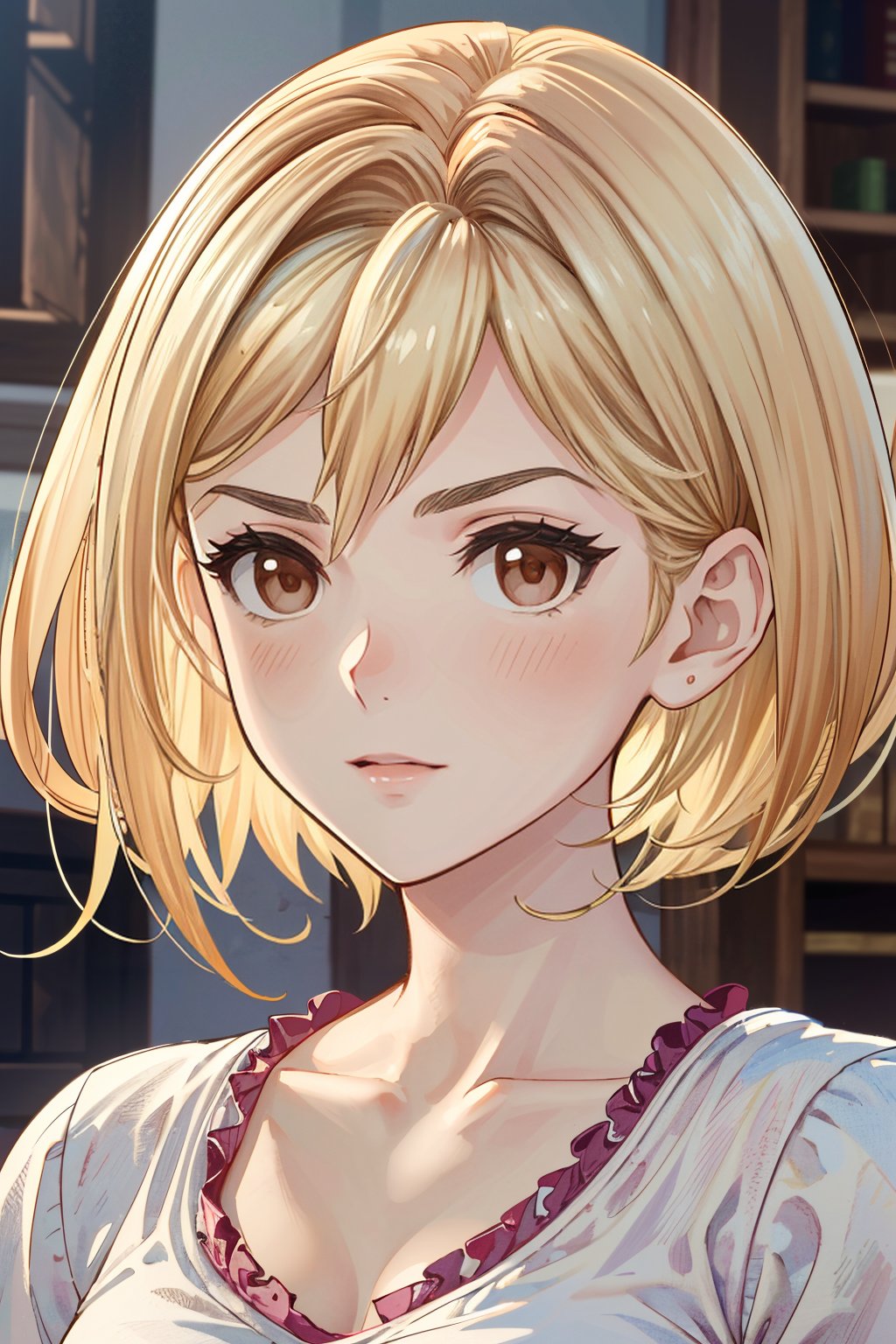 ((ultra detailed, masterpiece, absurdres)) <lora:GFGita:0.9>GFGita, short hair, blonde hair, brown eyes, portrait