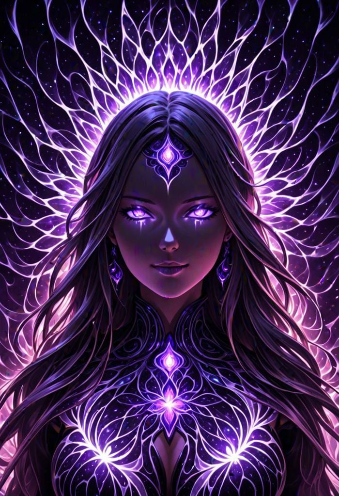 (Kirlian Effect:1.5) of  a beautiful female, etheral lighting , highres, 4k, 8k, intricate detail, vibrant colors, wallpaper