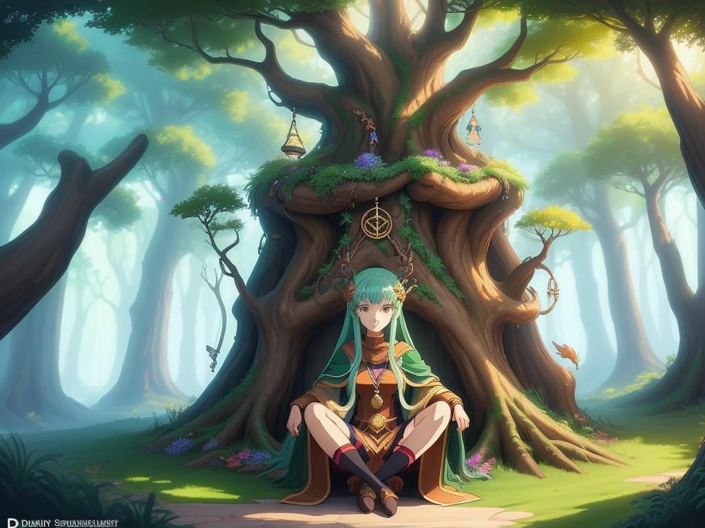 anime artwork druidic forest sanctuary <lora:LoromXL_Druidic_Naturalism:0.7> . anime style, key visual, vibrant, studio anime, highly detailed