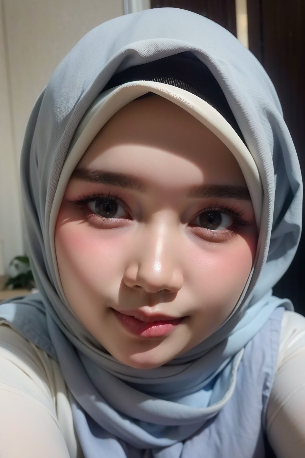 Close up,
1 girl, solo, looks, enjoying, looking at viewer, hijab 

,D1AMOND,ar1n,Masterpiece,C1SYU,IR3N ,R15M 