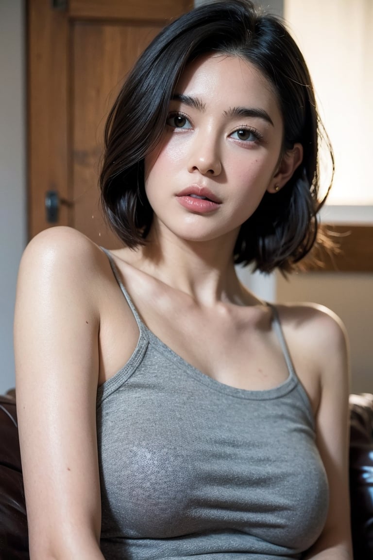 Realistic, Beautiful Female Short hair