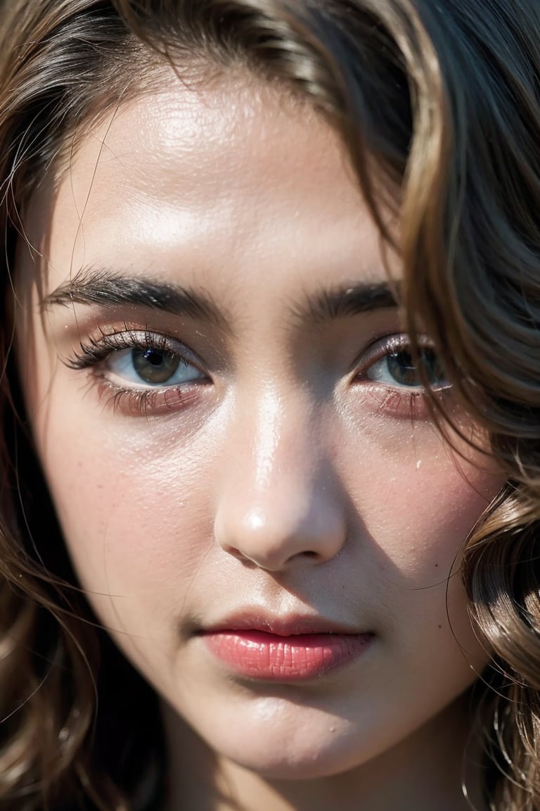 Realistic, Beautiful Female curly hair , close up