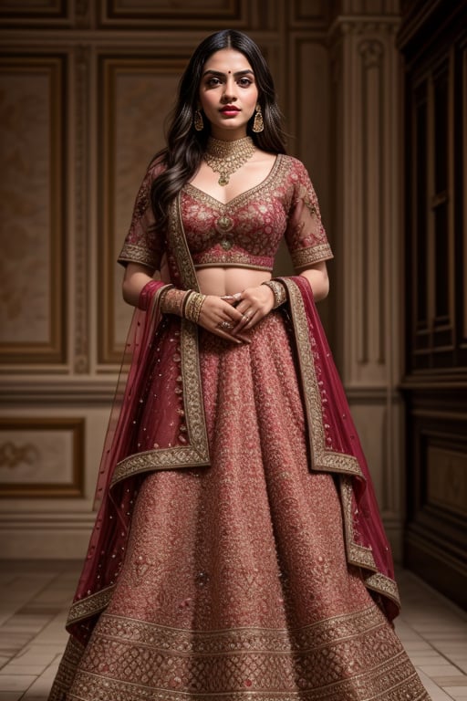 Liked this Checkpoint Contact Stable_yogi on Discord<lora:Zariwork_ Lehenga_By_Stable_Yogi:0.8> zari00lehnga0, jewelry, full body, earrings, necklace, bracelet