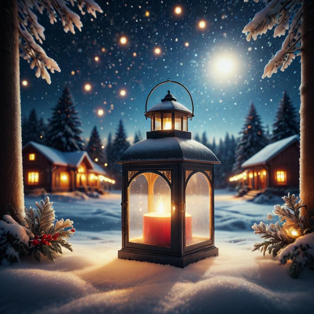 <lora:ChristmasWinteryXL:0.5>ChristmasWintery lantern