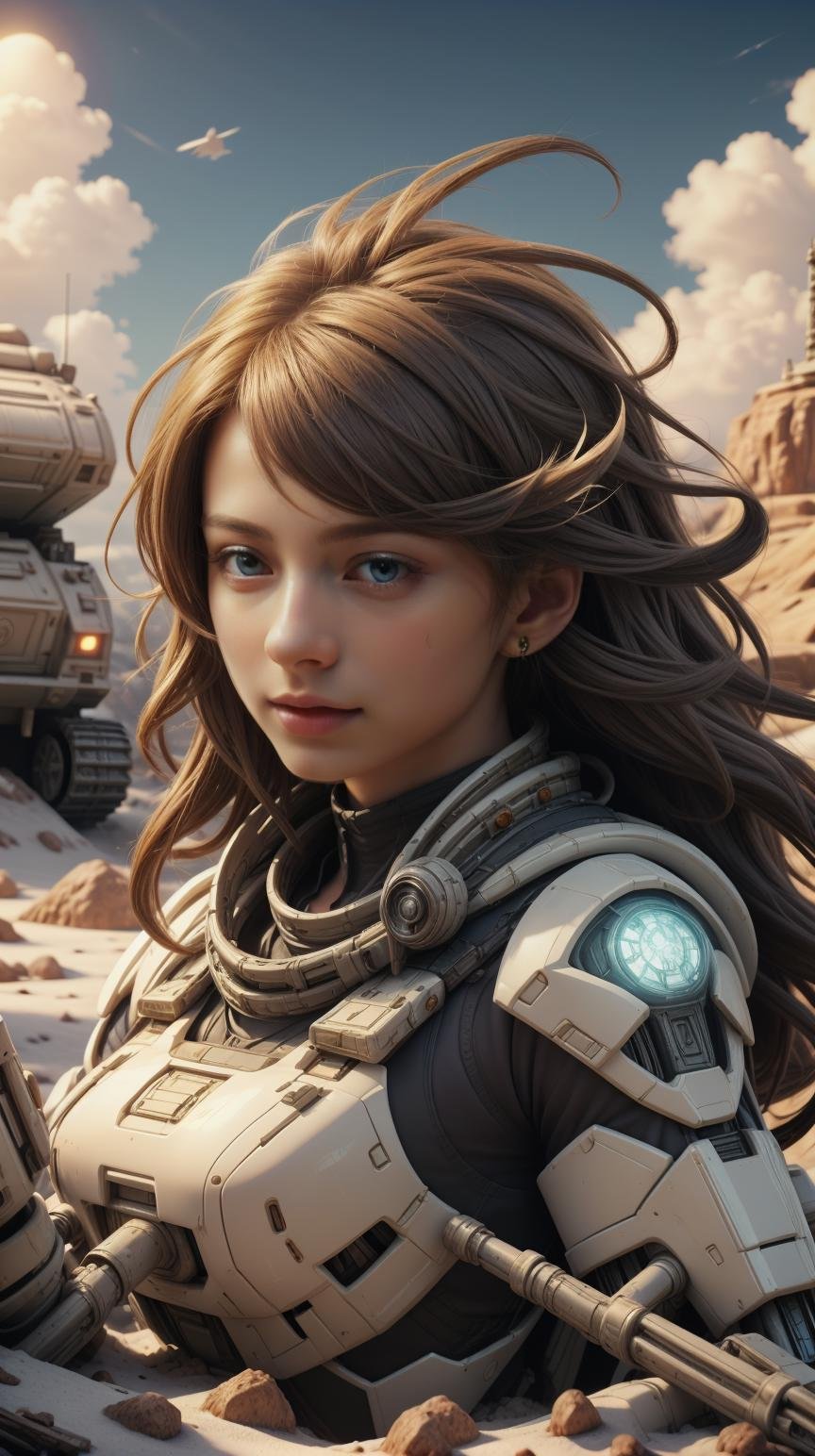 <lora:JediStyle:1>JediStyle girl with tank mecha parts, anime style, long hair, hair down, symmetrical facial features, from arknights, hyper realistic, pale skin, 4 k, rule of thirds, extreme detail, detailed drawing, trending artstation, hd, military gear, d & d, realistic lighting, by alphonse mucha, greg rutkowski, sharp focus, backlit, (tranquil:0.6), (serene:0.5), (Masterpiece:1.3) (best quality:1.2) (high quality:1.1)