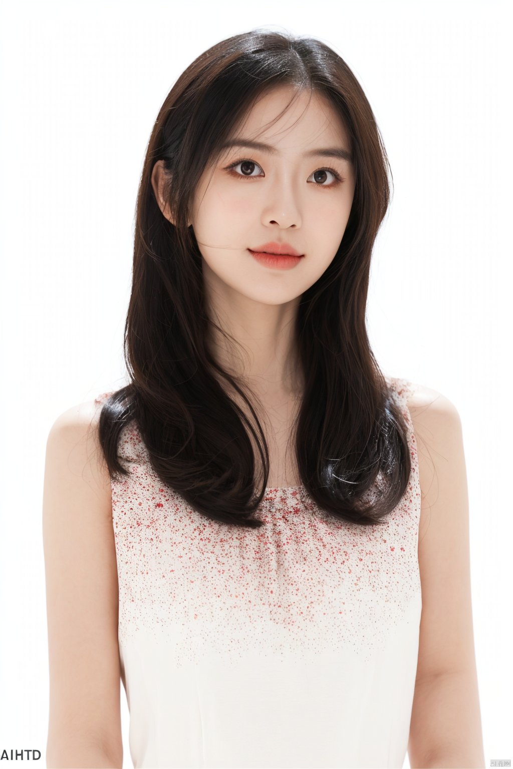  a girl,Pure white background, Studio light,