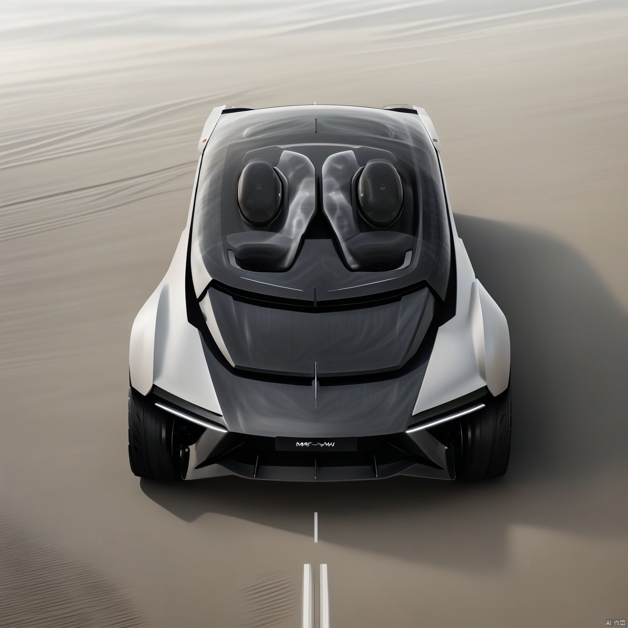 1, monochrome, no humans, ground vehicle, motor vehicle, logo, car, vehicle focus, sports car, Concept Car Design