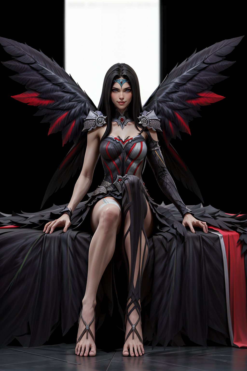 full_body,sitting on the bed,strapless,,Pharsa_Wings_Of_Vengeance