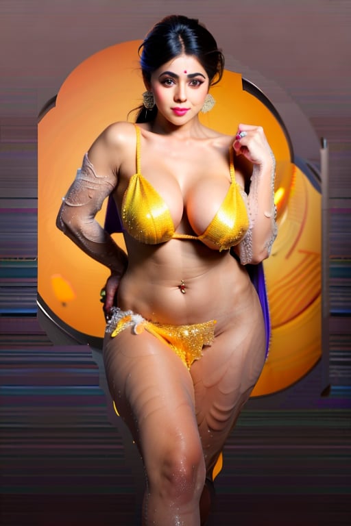 Masterpiece, Shamna Kasim , plus sized, extreme hourglass, huge round chest, open chest,1girl,Shamna Kasim,Makeup,beautiful,ruanyi0156