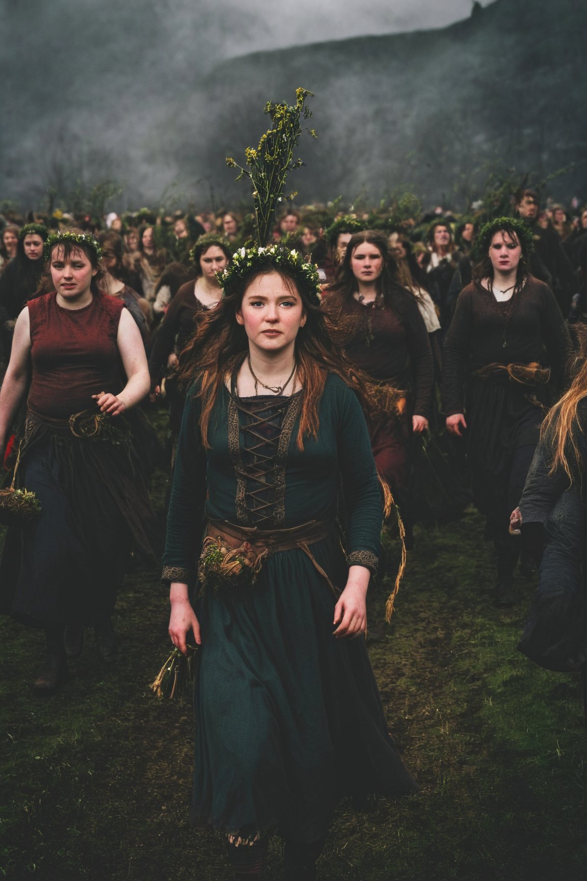 dark moody atmosphere,dark and moody,Festival of Beltane, also known as Gaelic May Day festival
