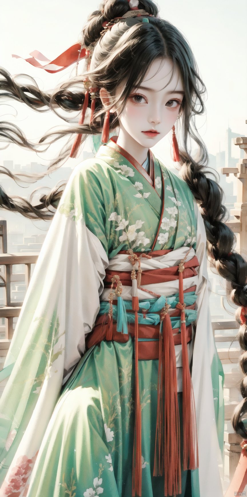  1girl, ((hanfu)),., xihuabeauty