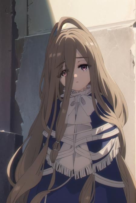 magesense, <lora:mage sense s1-lora-nochekaiser:1>,sense, long hair, brown hair, hair between eyes, (brown eyes:1.5), very long hair, ahoge,BREAK bow, bowtie, white bow, capelet, blue capelet, frills, wide sleeves,BREAK outdoors,BREAK looking at viewer, (cowboy shot:1.5),BREAK <lyco:GoodHands-beta2:1>, (masterpiece:1.2), best quality, high resolution, unity 8k wallpaper, (illustration:0.8), (beautiful detailed eyes:1.6), extremely detailed face, perfect lighting, extremely detailed CG, (perfect hands, perfect anatomy),