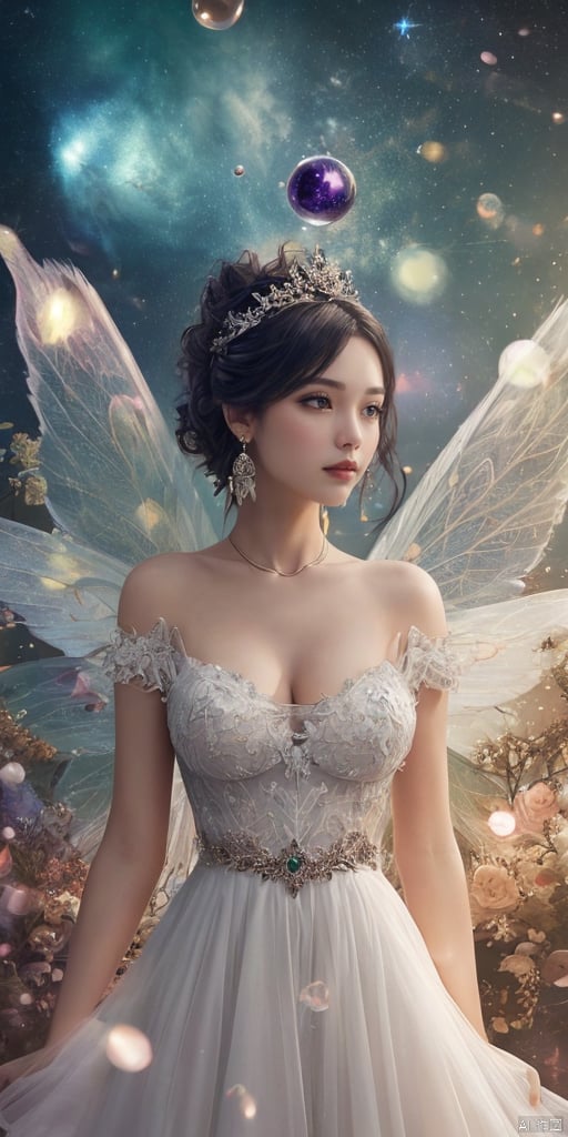  (1girl:1.2),Chinese girls,stars in the eyes,(pure girl:1.1),(white dress:1.1),(full body:0.6),There are many scattered luminous petals,bubble,contour deepening,(white_background:1.1),cinematic angle,,underwater,adhesion,green long upper shan, 21yo girl,jewelry, earrings,lips, makeup, portrait, eyeshadow, realistic, nose,{{best quality}}, {{masterpiece}}, {{ultra-detailed}}, {illustration}, {detailed light}, {an extremely delicate and beautiful}, a girl, {beautiful detailed eyes}, stars in the eyes, messy floating hair, colored inner hair, Starry sky adorns hair, depth of field, large breasts,cleavage,blurry, no humans, traditional media, gem, crystal, still life, Dance,movements, All the Colours of the Rainbow,zj,
simple background, shiny, blurry, no humans, depth of field, black background, gem, crystal, realistic, red gemstone, still life,
, wings, jewels
 1girl,Fairyland Collection Dark Fairy Witch Spirit Forest with Magic Ball On Crystal Stone Figurine, leaf wings,ice wings,Wing of Light,galaxy adorns colorful wings,
