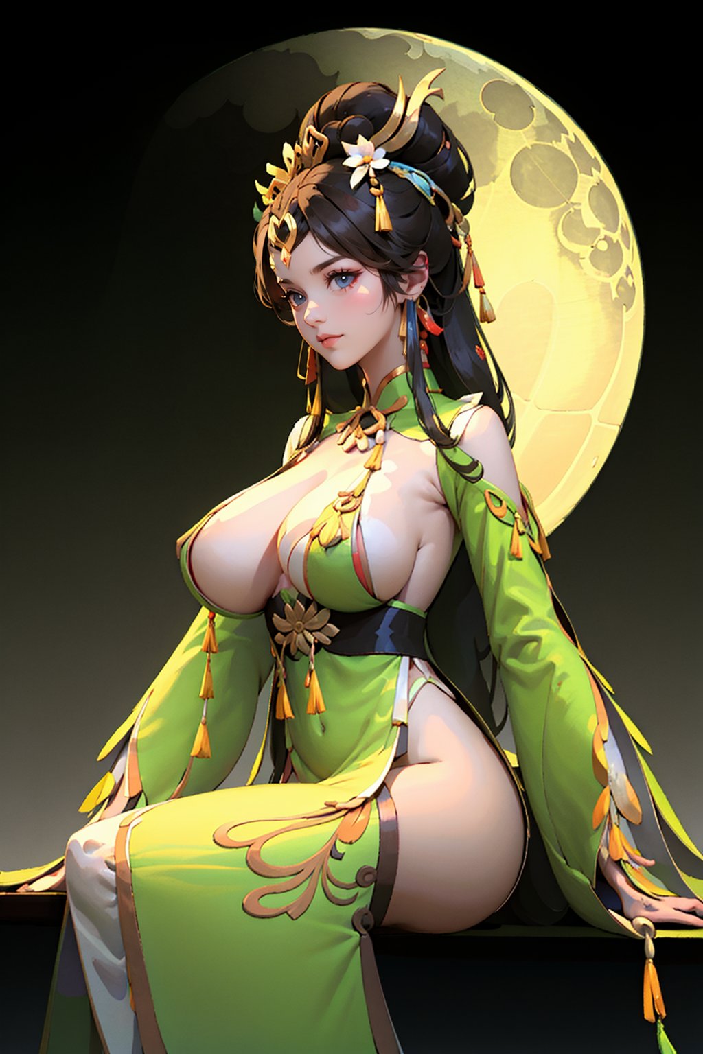 Chang'e_Moon_Palace_Immortal,moon goddess,sitting_down,nsfw,big_boobies,bulk<lora:EMS-323265-EMS:1.000000>