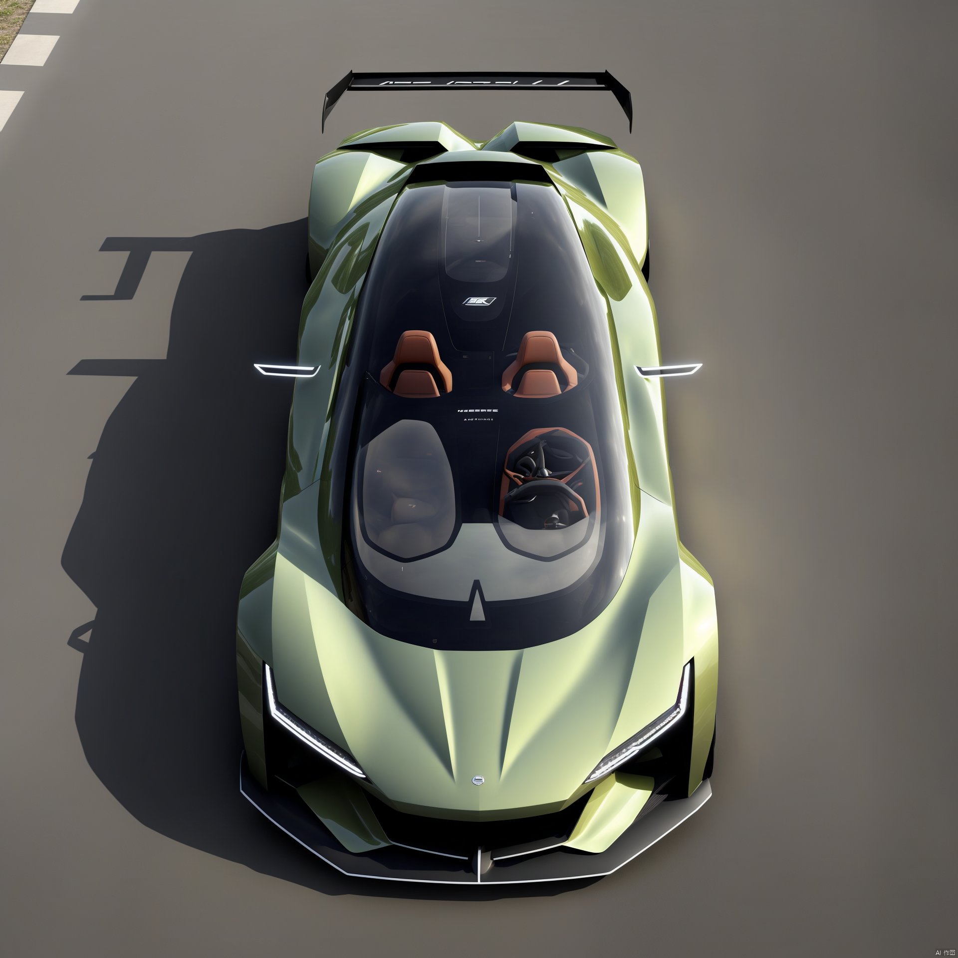  no humans, from above, ground vehicle, motor vehicle, science fiction, car, vehicle focus, sports car, Concept Car Design