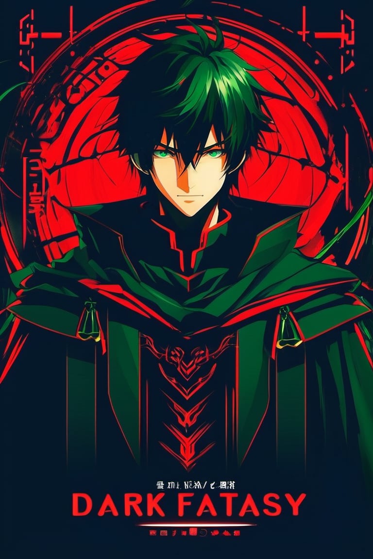 DARK FANTASY,  tutor,  darkgreenred tone,  anime,  line code,  template, ANIME DARK,,dark anime,dark fantasy