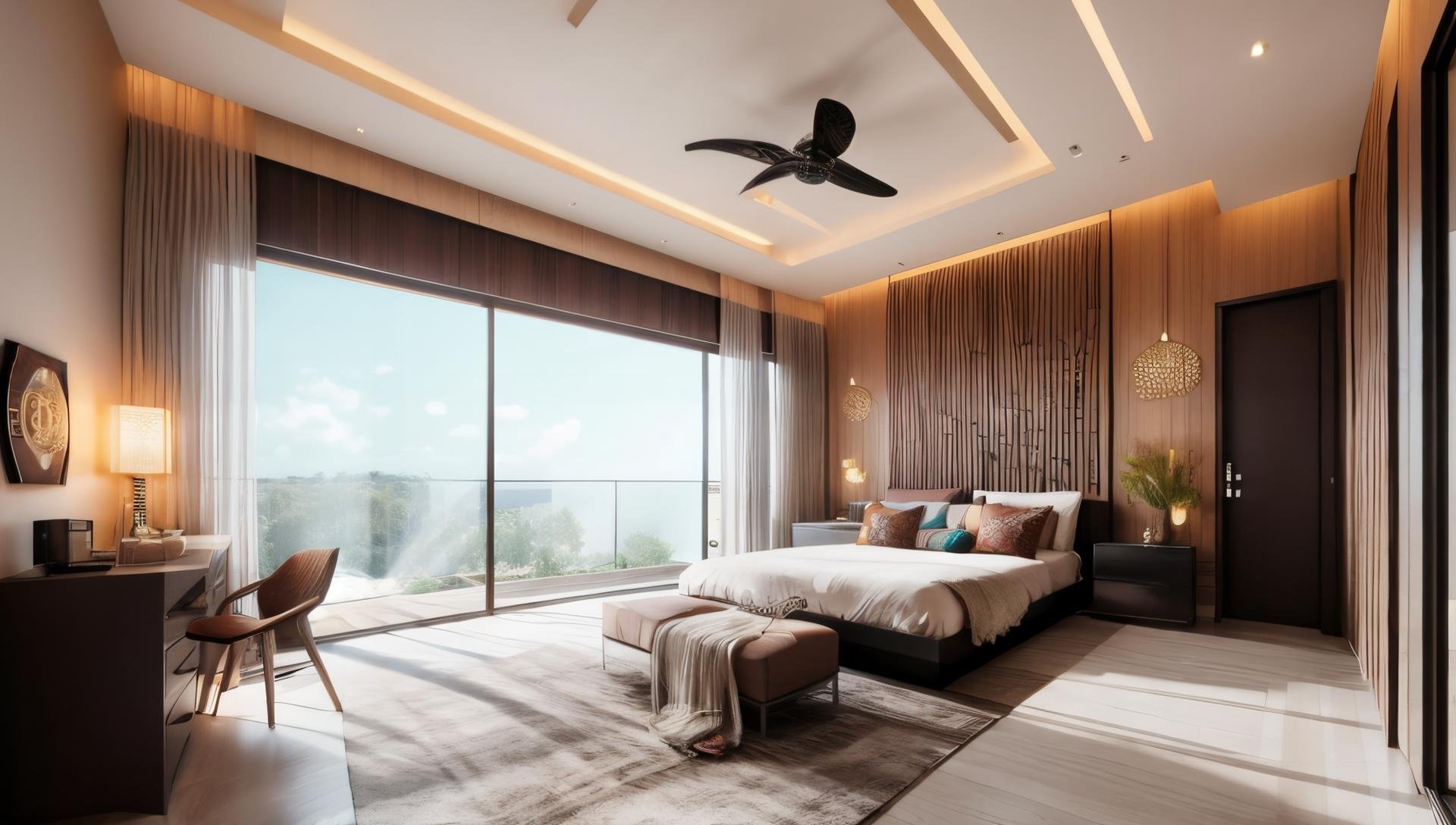 modern indian bedroom ,<lora:Archilab_Indian_Interior-05:0.5>, <lora:add_detail:0.5>