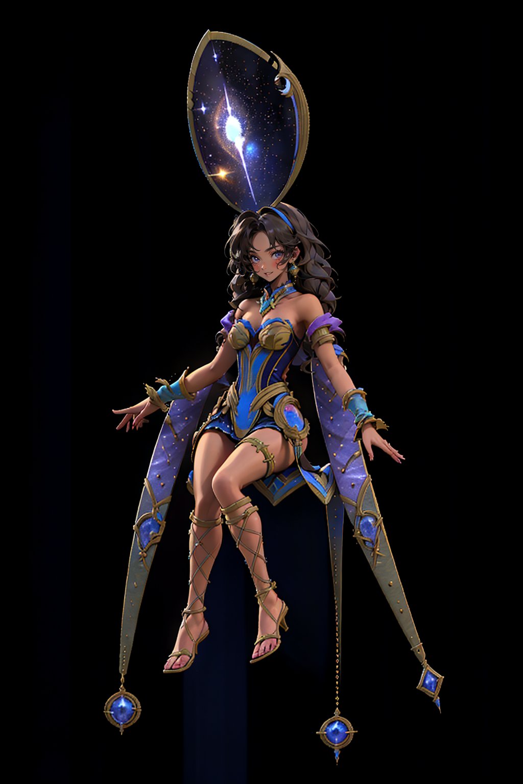 Esmeralda_Astrologer,astrologer,full body,in the stars,brown_skin,sitting_down<lora:EMS-324121-EMS:1.000000>