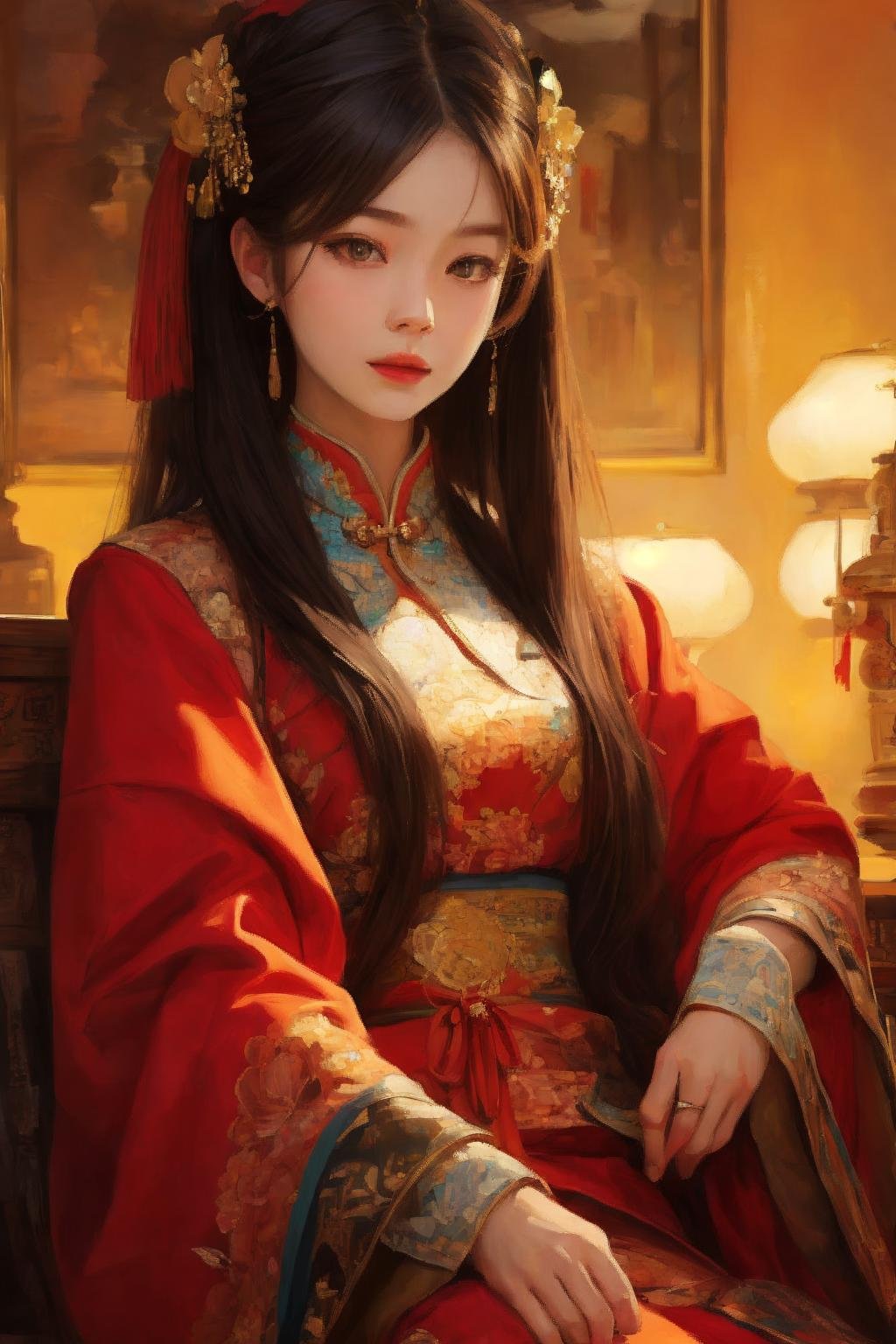 1 girl portrait landscape image created by tensor art