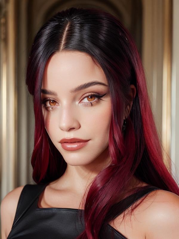 gquality, <lora:emilia:1> black hair, red hair, makeup