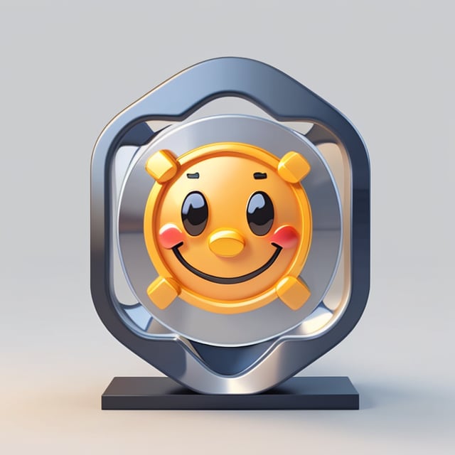 3D icon smiley face element ,3D icon, ,vector illustration