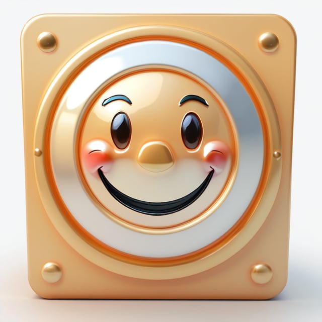 3D icon smiley face element ,3D icon