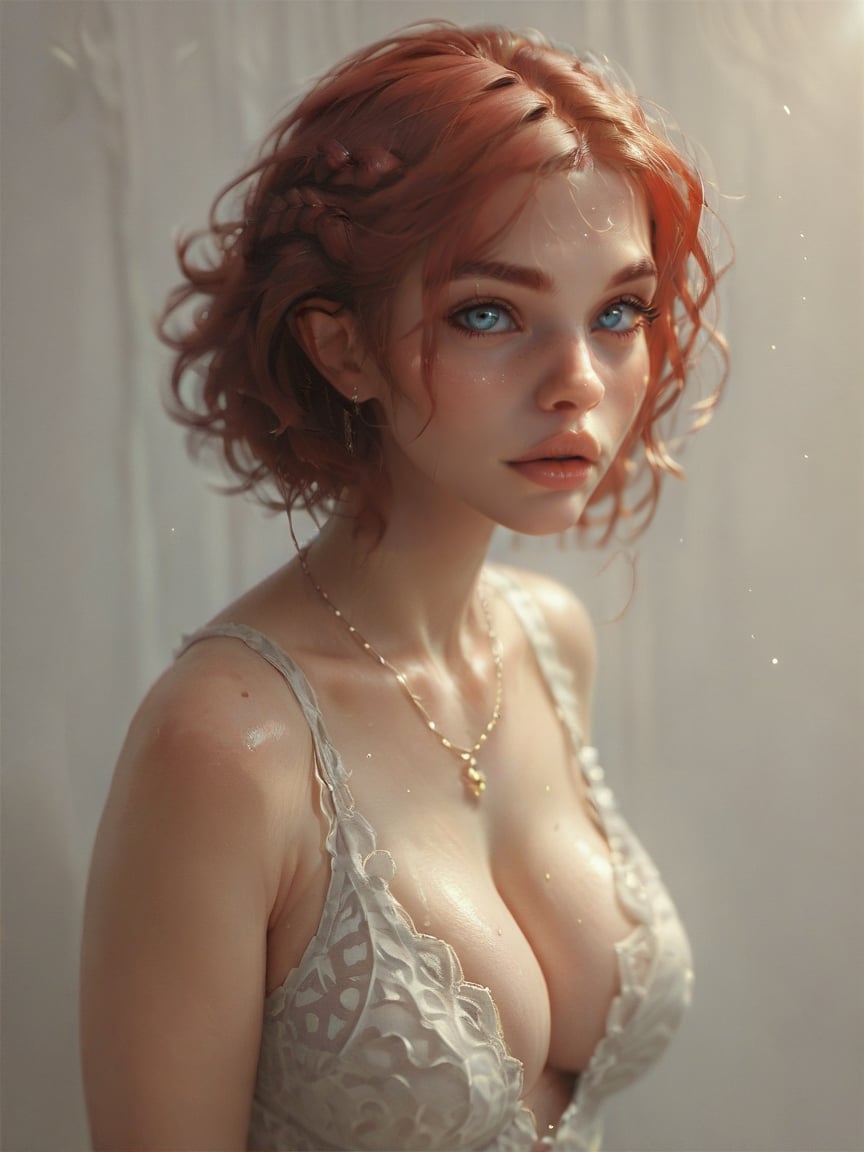 score_9, score_8_up, score_7_up, score_6_up, score_5_up, score_4_up, cute, sexy,1girl, <lora:1dkXLP:0.75> 1dk, red hair, cleavage, large breasts,  full body, 