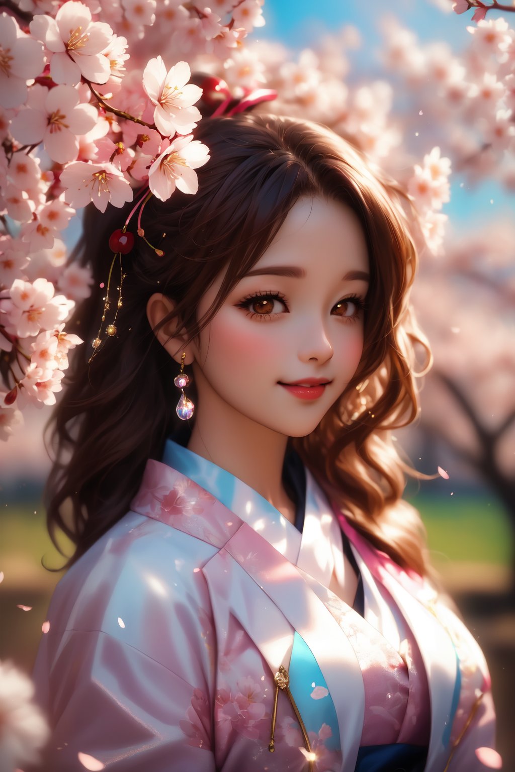 score_9, score_8_up, score_7_up, score_6_up, score_5_up, Masterpiece, Best quality, UHD, 8K, Absurdres, Highly detailed, Studio lighting, Ultra-fine painting, Sharp focus, Extreme detail description, by FuturEvoLab, Professional, Vivid Colors, Bokeh, 
Cherry blossoms and girls, smile, beautiful girls, busts, dream cherry trees, Sakura, ,Sakura