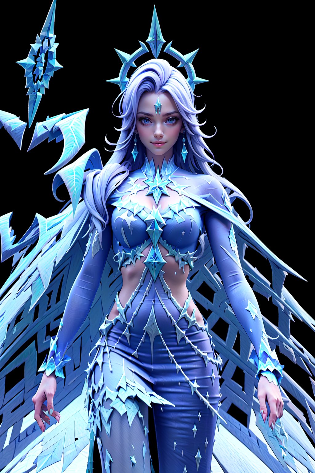 Aurora_Maiden_Of_The_Glacier,In the ice cave,ice queen<lora:EMS-328267-EMS:1.000000>