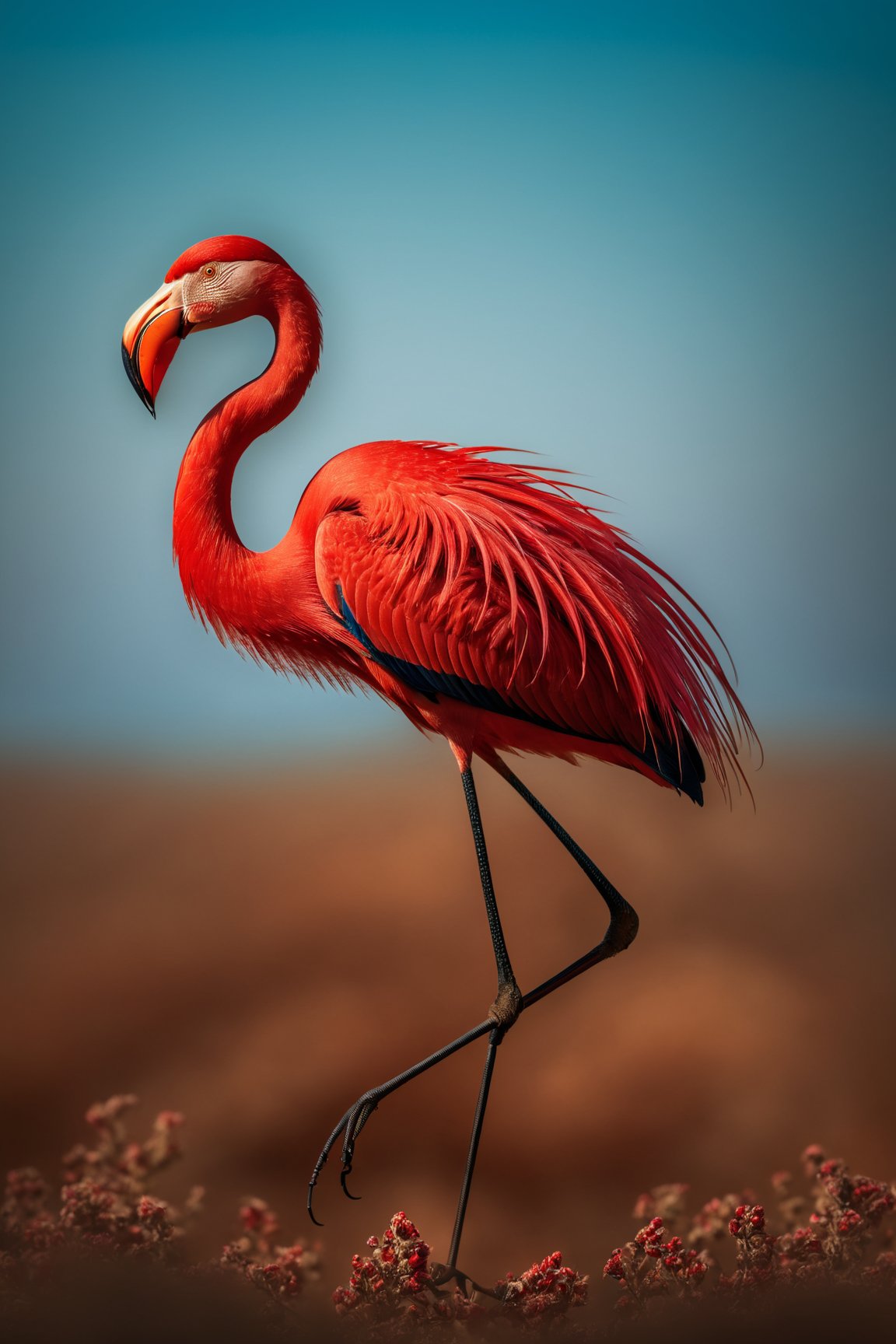 (Wildlife Photography by Alaa Al-Marjani and Luigi Veronesi:1.2), award winning,
environment occlusion,
(aesthetic of surrealism with translucent atmosphere:0.5),
distinctive pinnacle of creativity with precise details,
(poppyred and ruby colors:0.1),