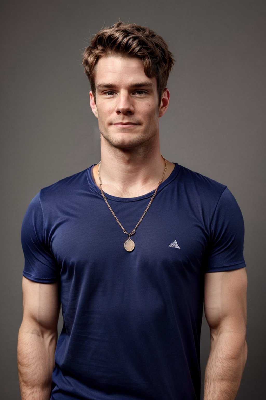  Photo upper body, skin clear, 8k, high_resolution, Masterpiece, background simple, looking at viewer, t-shirt , Youngman ,necklace, Handsome guy,1boy, 