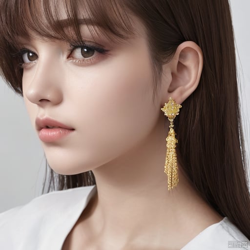 1 girl, earrings