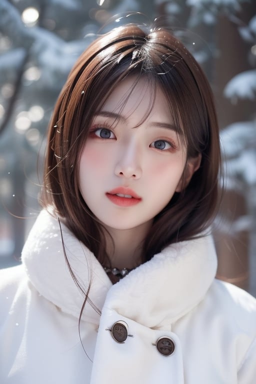 1girl
solo
brown hair
closed mouth
grey background
collar
lips
realistic ,beauty,yui,masterpiece,best quality,1 girl,lisa ,snow ,lyl ,Vivian ,1girl