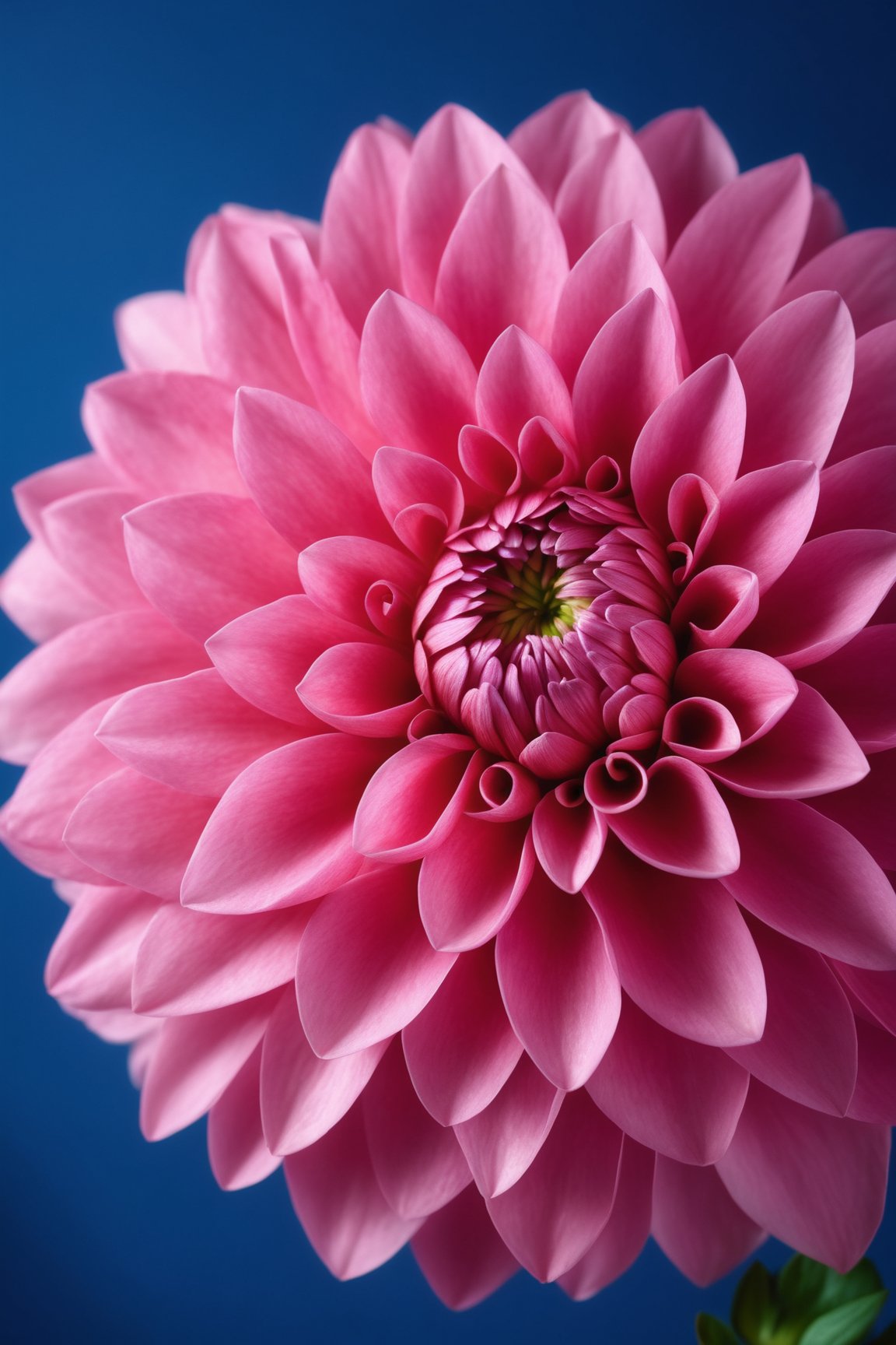 ((photographic, photo, photogenic))), extremely high quality, high detail, a close up of a lush pink flower, a plain blue background



