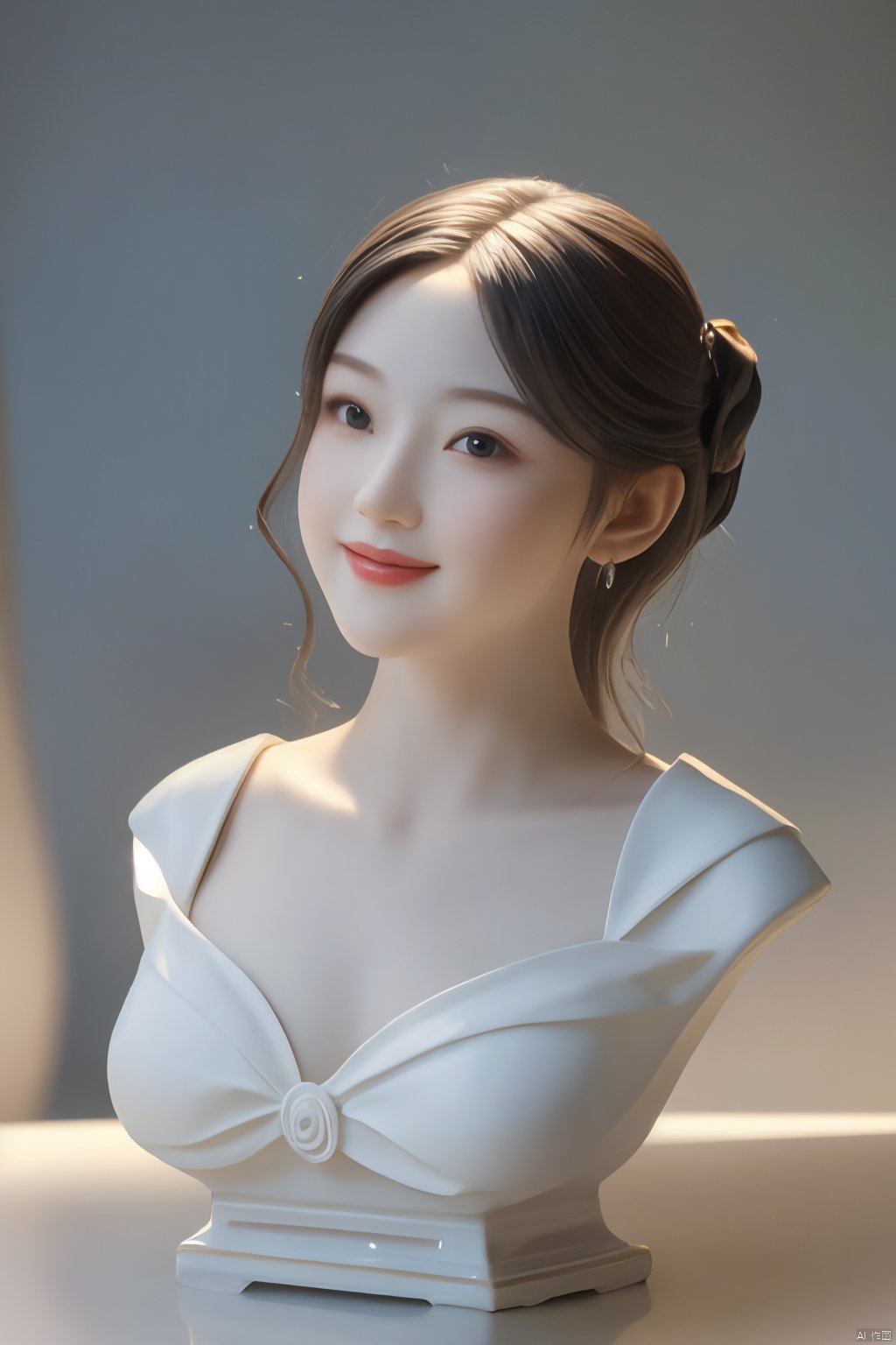 Cute girl,sweet,blushing,sun lighting,sunlight on the girl's face,very attractive,charming,realistic,detailed,8K RAW,4k photo,masterpiece,(upper_body:1.2),good structure,smile,,,( Porcelain girl:1.1),1girl,solo,huge filesize,Cinematic Lighting,Tyndall effect,blurry,(bust:1.3),black hair,long hair,