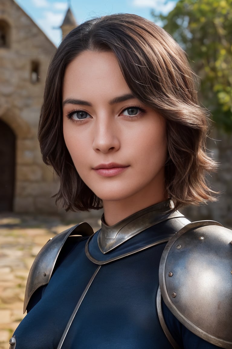 1girl, realistic photo of a 30 years old, (holy knight armor:1.3), (short-hair:1.2), (small breasts:1.1), playful expression, (dynamic pose:1.3), (characters are full of composition, perfect anatomy, flawless face, perfect eyes, expresive eyes, perfect female body, narrow waist, very attractive beauty), (8K, ultra-detailed, masterpiece, best quality, detailed, highly detailed, sharp focus, detailed face, face focus focus, realisitic,Photorealsitic, Highest Detail Face) , (medium shot:1.3), (wide angle), (look at viewer:1.3), look closely at the camera, (natural lighting:1.4), (professional lighting), best shadow, (warm color), (fantasy, medieval, simple background:1.4), (Safe for work:1.3),pevita,citra