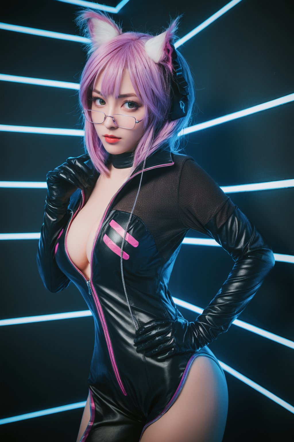  ultra high res,(realistic:1.4),deep shadow,(best quality, masterpiece),hubggirl,
3D Stereo Matrix style of Retro Vector Graphics - Geometry Wars \(game\),drawing with Line segments and vector grid,1girl,purple hair, green clothes,emitting a sense of arrogance,beauty,dressed,