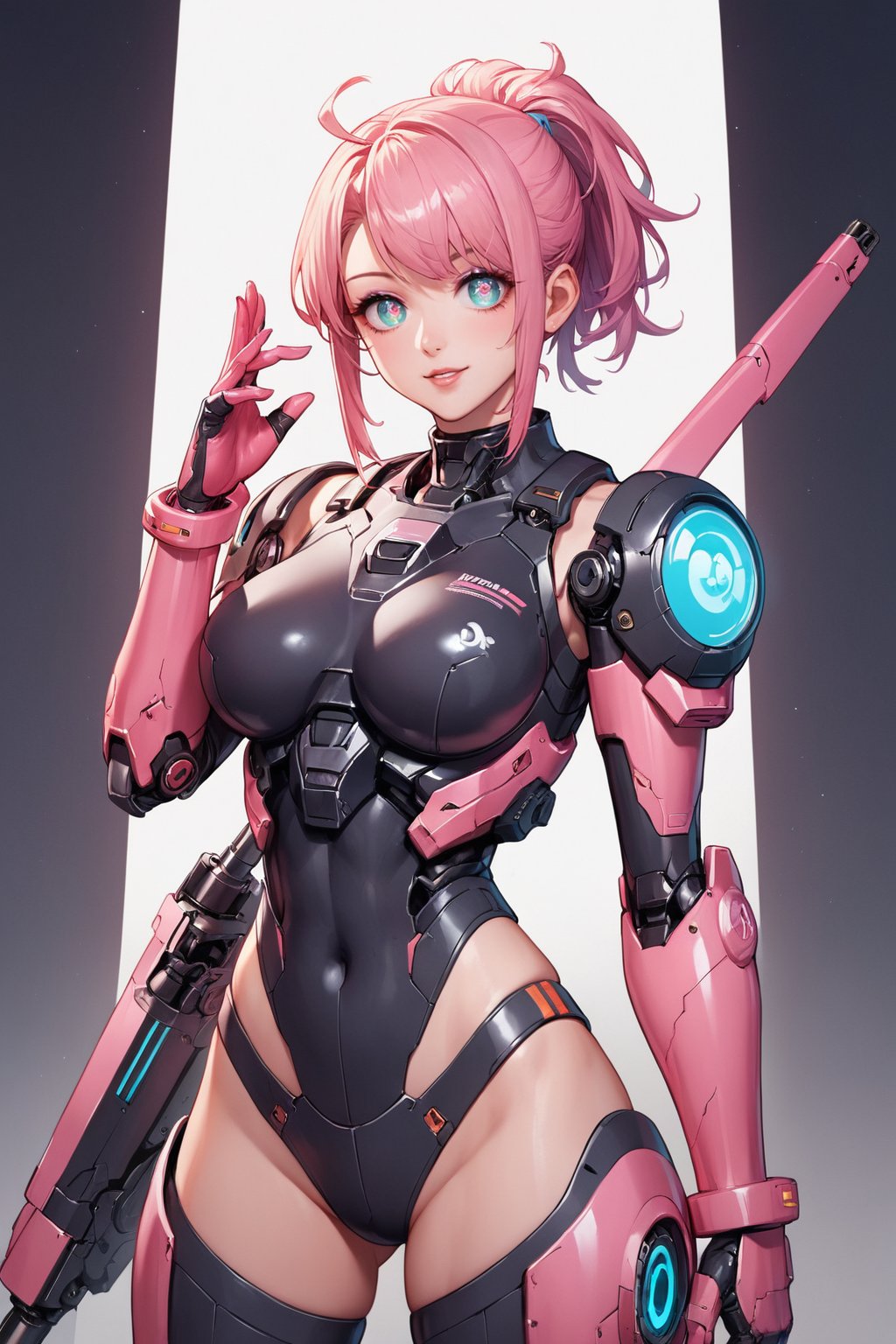 score_9, score_8_up, score_7_up, score_6_up, score_5_up, score_4_up, 
Source_Anime, Source_Japanese anime, Source_Pro anime, FuturEvoLab-Lora-mecha, 
1girl, solo, adorable robot girl, futuristic lightweight armor, sparkling eyes, playful hairstyle, pastel neon environment, interactive pose, high-tech gadgets around, soft shadows
