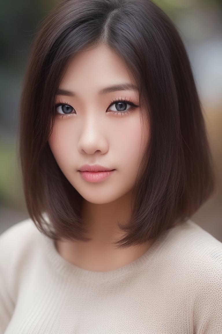 1girl, realistic photo of a 30 years old, (sweater:1.3), skirt, (short-hair:1.2), (small breasts:1.1), playful expression, (dynamic pose:1.3), (characters are full of composition, perfect anatomy, flawless face, perfect eyes, expresive eyes, perfect female body, narrow waist, very attractive beauty), (8K, ultra-detailed, masterpiece, best quality, detailed, highly detailed, sharp focus, detailed face, face focus focus, realisitic,Photorealsitic, Highest Detail Face) , (medium shot:1.3), (wide angle), (look at viewer:1.3), look closely at the camera, (natural lighting:1.4), (professional lighting), best shadow, (warm color), ( simple background:1.4), (Safe for work:1.3),lipay