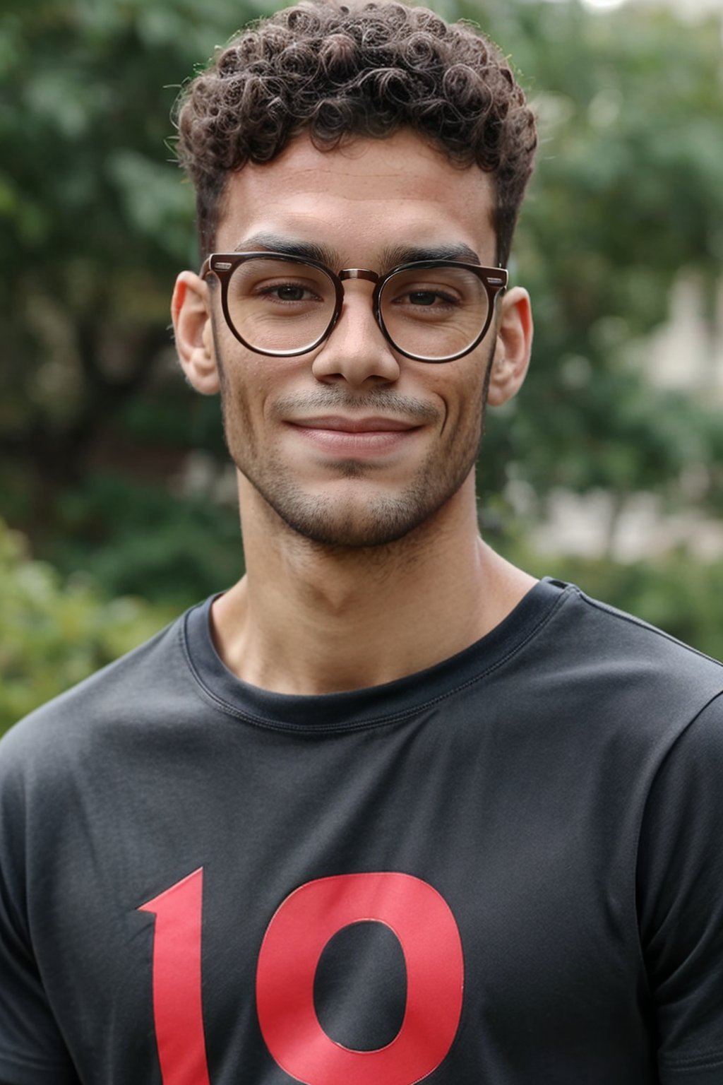 Phot upper body , looking at viewer, 4k, detailed photo, simple background, t-shirt , Masterpiece1boy,  ,Youngman,Photorealistic,Max1, eye_glasses, ,1boy