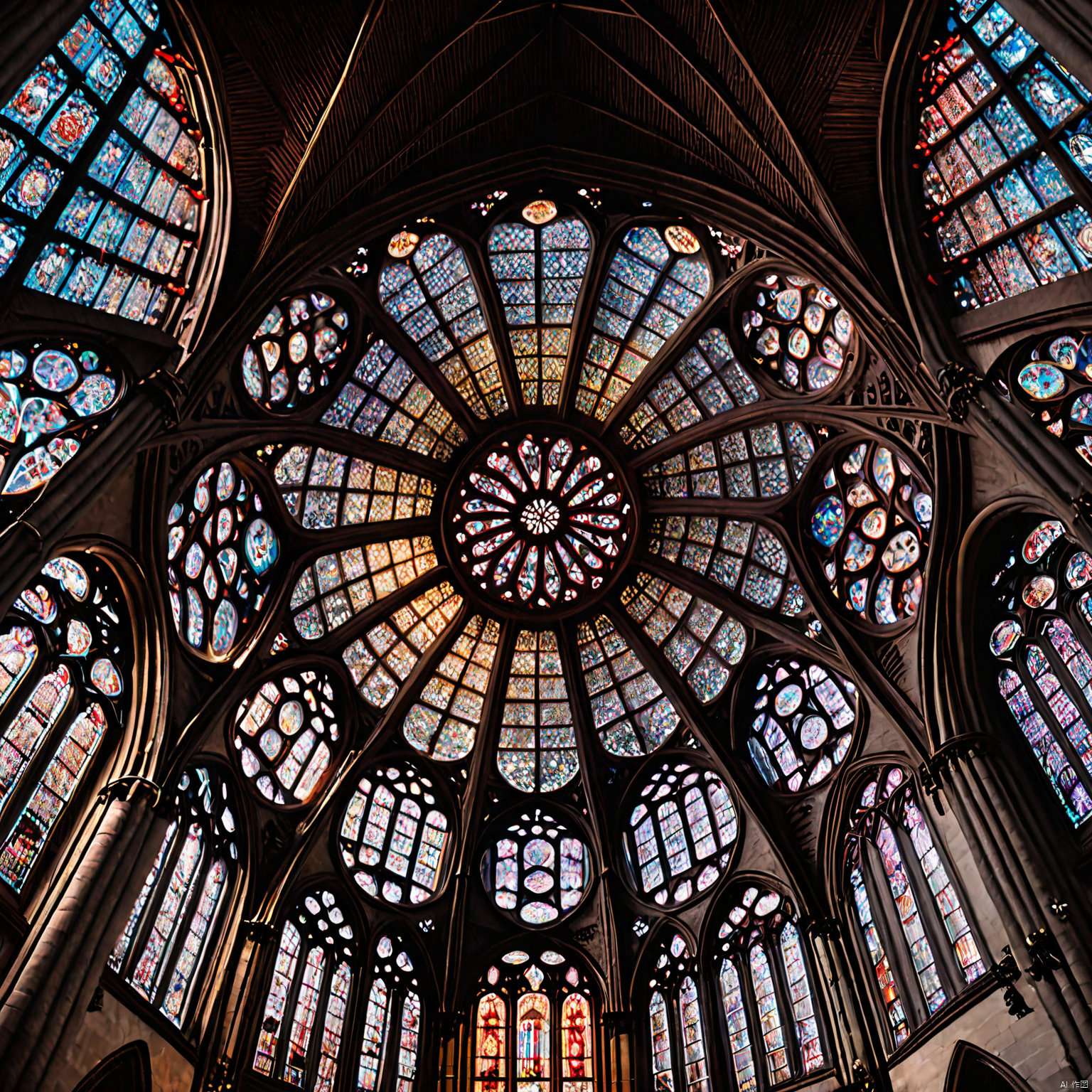  photographic of a gothic cathedral (standing tall in a mystical land:1.3), its structure and design inspired by the intricacies of organic forms. BREAK, Its stained glass windows tell stories of forests, oceans, and galaxies far away, with every detail reflecting the patterns of nature. BREAK, the cathedral dome resembles a giant flower, with petals made of translucent marble, and the inside is illuminated by the radiant energy from a floating crystal, BREAK, 35mm photograph, professional, shot by Leica with 35mm lens f/2.8, Sky Fantasy, cgart butterfly, cinematic lighting