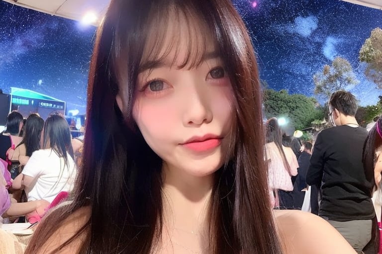 {{best quality}}, {{masterpiece}}, {{ultra-detailed}}, {illustration}, {detailed light}, {an extremely delicate and beautiful}, a girl, {beautiful detailed eyes}, stars in the eyes, messy floating hair, colored inner hair, Starry sky adorns hair, depth of field,nin,Wme