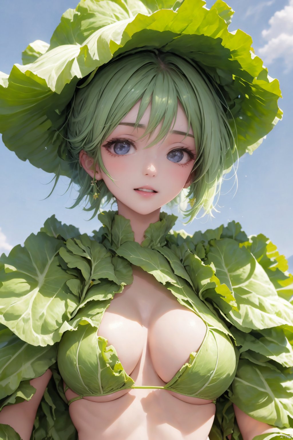 1girl,cabbage_bikini