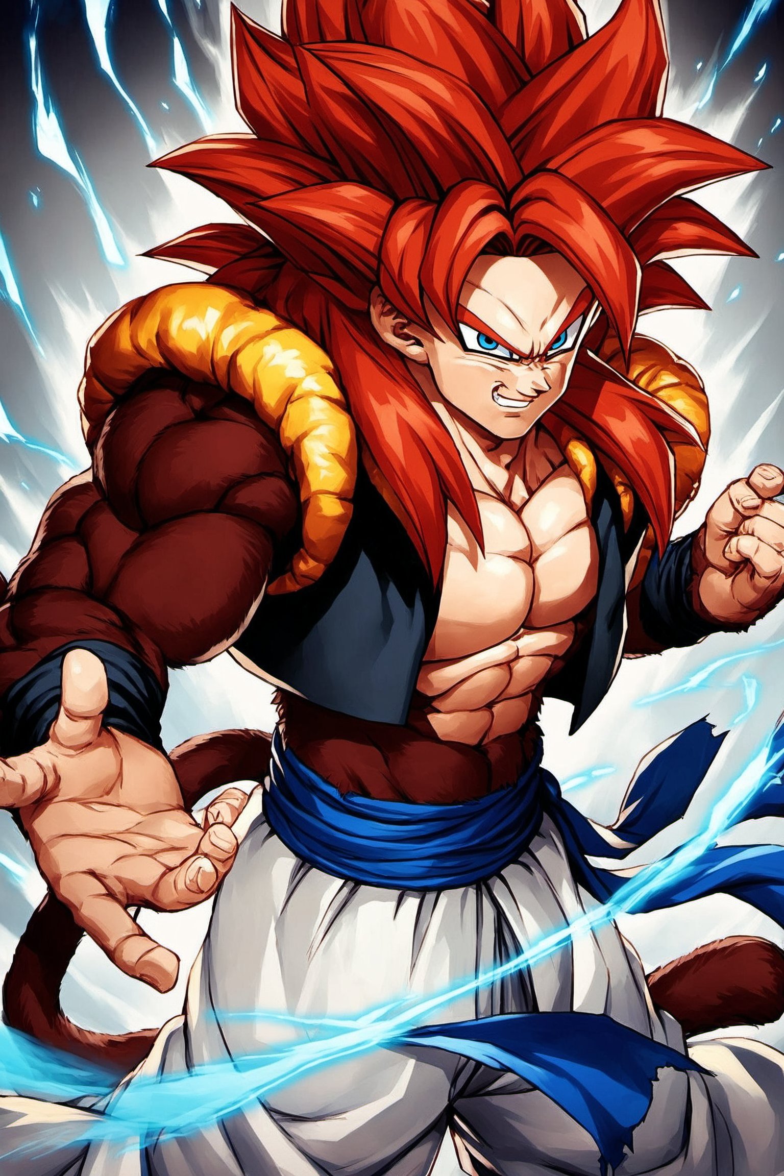 score_9, score_8_up, score_7_up, score_6_up, score_5_up, score_4_up, gogeta_ssj4, super saiyan, red hair, blue eyes, body fur, spiked hair, monkey tail, solo, muscular male, (aura:1.2), source_anime,  rating_questionable, 


