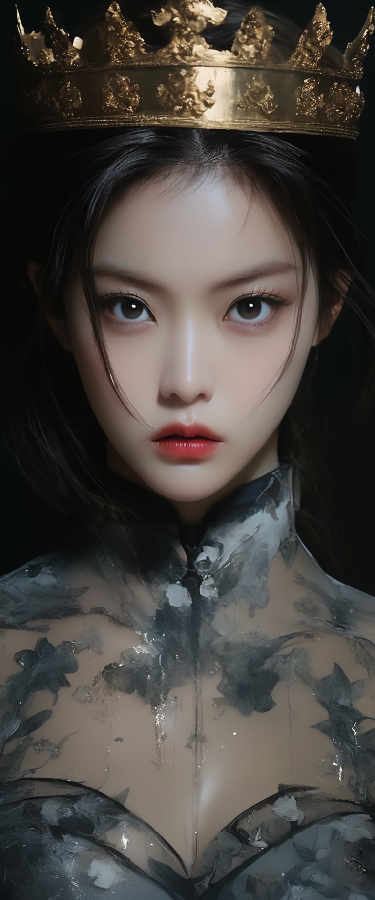 breathtaking ethereal RAW photo of female ((poster of a sexy [princess, suffering, burdened by the weight of a crown, ] in a [ ], pissed_off,angry, latex uniform, eye angle view, ,dark anim,minsi,goeun, , , )), dark and moody style, perfect face, outstretched perfect hands . masterpiece, professional, award-winning, intricate details, ultra high detailed, 64k, dramatic light, volumetric light, dynamic lighting, Epic, splash art .. ), by james jean $, roby dwi antono $, ross tran $. francis bacon $, michal mraz $, adrian ghenie $, petra cortright $, gerhard richter $, takato yamamoto $, ashley wood, tense atmospheric, , , , sooyaaa,IMGFIX,Comic Book-Style,Movie Aesthetic,action shot,photo r3al,bad quality image,oil painting, cinematic moviemaker style,Japan Vibes,H effect,koh_yunjung ,koh_yunjung,kwon-nara,sooyaaa,colorful,roses_are_rosie,armor,han-hyoju-xl
, ct-nijireal,Movie Still