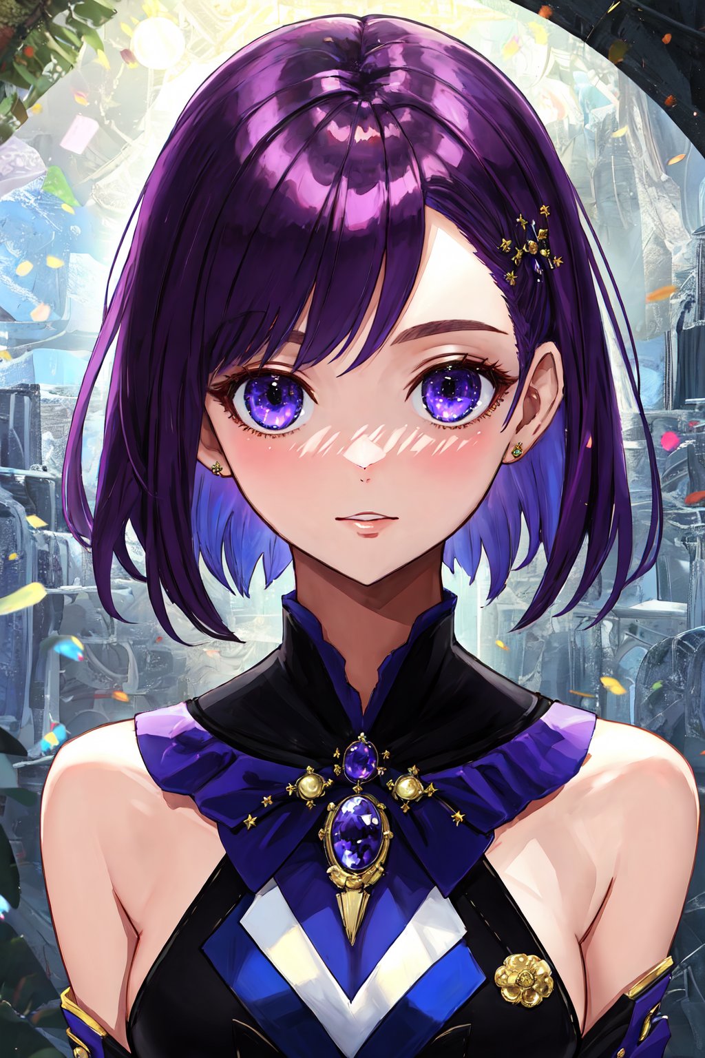 (masterpiece:1.2),(best_quality:1.2),(ultra sharp:1.2),1girl,solo,perfect_face,short_hair,purple_hair